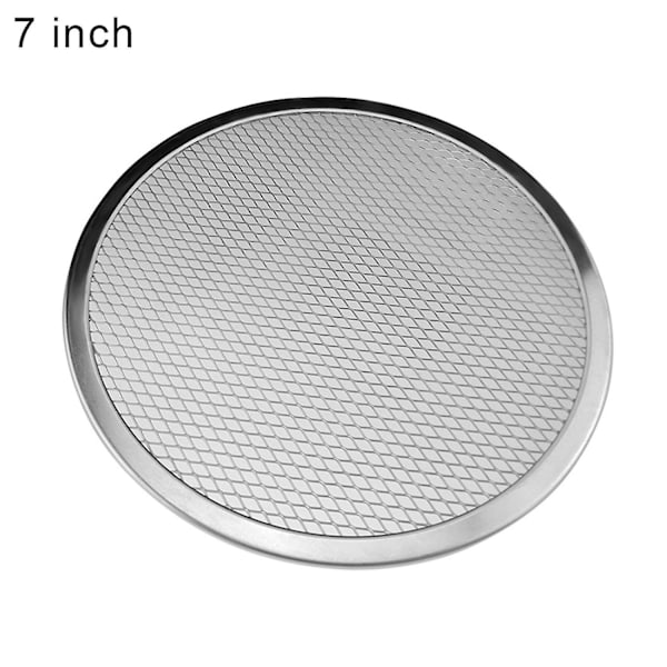 ZHOUBA Pizza Stekebrett Flerbruks Matkvalitet Aluminiumlegering Rund Stekebrett Nettbrett for Hjem 7inch