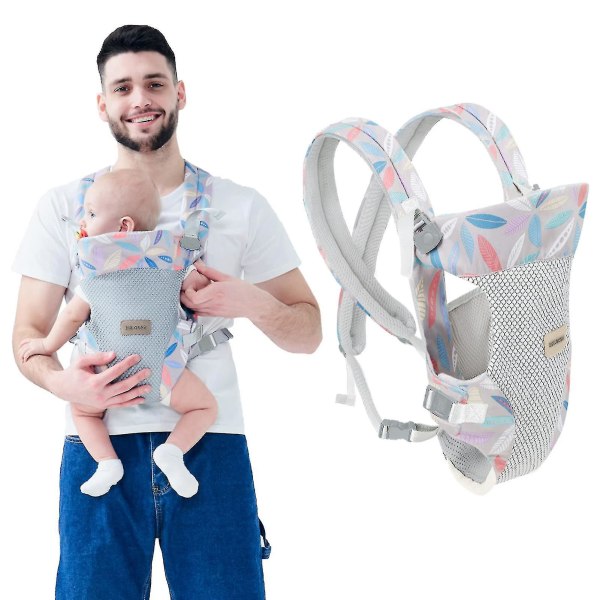 Baby Carrier Wrap Hender Fri Ergonomisk Bærbar 4 I 1 Nyfødt Bæresele Slynger Myk Ryggbærer For Spedbarn 3-36 måneder C