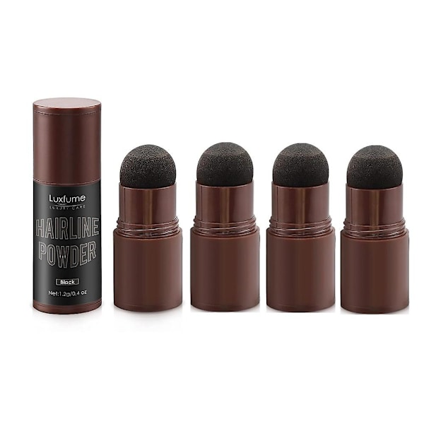 1-5 st hårlinjepuder, naturligt vattentätt snabbt täckande hårrot concealer, hårlinjeskuggpuderpinne vattentät, svamp penna naturlig nyans hårlinje 4Pcs