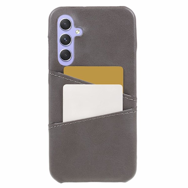 For Samsung Galaxy S24+ Etui PU+PC Anti-Drop Telefondeksel med 2 Kortlommer Grey