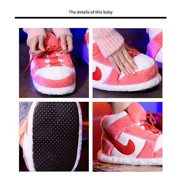 Vinter sjov aj kegle kokos bomuld hjemmesko sjove indendørs par hjem plys sko varm internet berømthed store bomuldssko cry ugly shoes