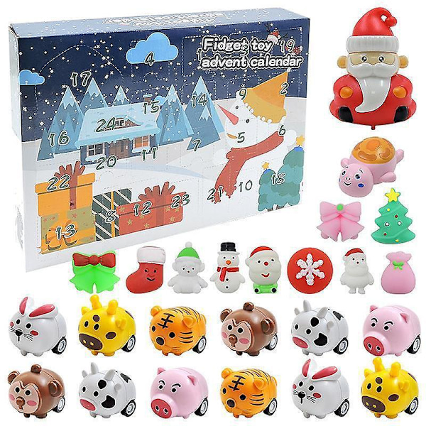 Christmas Advent Calendar Boxes, Christmas Countdown Calendar Refillable Advent Xmas Gift Box