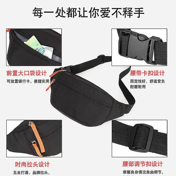 Fanny Pack Crossbody Väskor, Mini Everywhere Bälte Väska, Midjeväska För Utomhus black