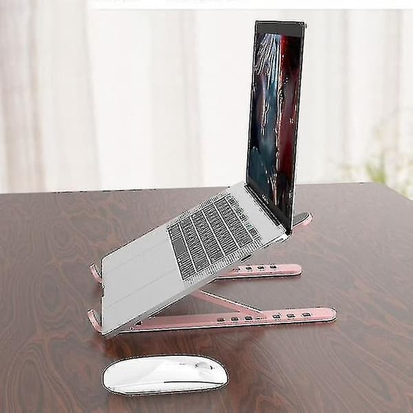 Bærbar computer stand til skrivebord, justerbar bærbar computer stand til skrivebord, ergonomisk computer stand BLACK