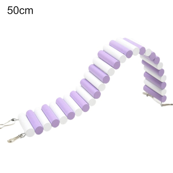 Liten djurleksak träningsleksak burtillbehör hamster klätter stege bro leksak husdjur gömställe Purple & White 50 cm