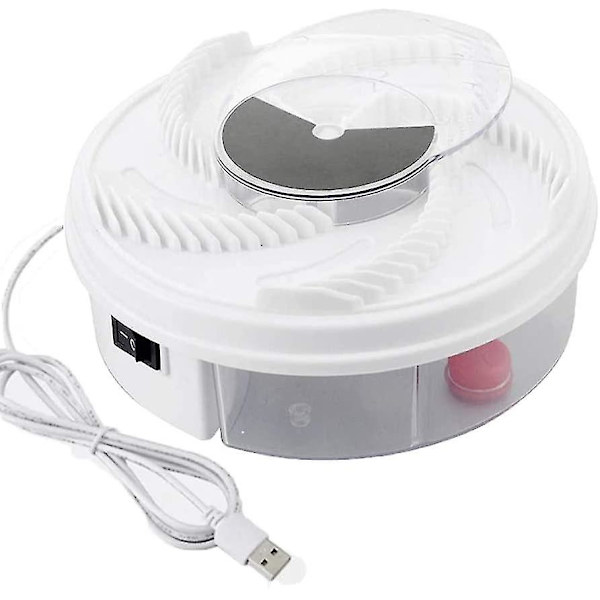 Elektrisk felle for fluer, felle for skadedyr, insektfanger, automatisk fluesnapper, felle for skadedyr, avvisningskontroll, fangstverktøy for kjøkken, hage, soverom, hvit