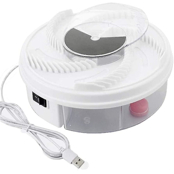 Elektrisk flugfälla, flugfälla skadedjursbekämpning insektsfångare automatisk flugfångare flugfälla skadedjursbekämpning kontrollfångstverktyg för kök, trädgård, sovrum, vit