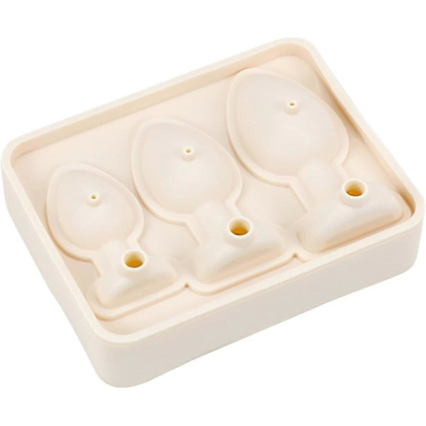 Prank Butt Plug-formede Isbiter Skuffer, Morsom Silikonform for DIY Kake Sjokolade Godteri Beige