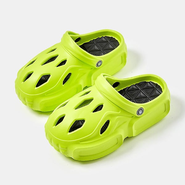 Sommer-slides EVA Anti-skli Sandaler Myke Tykke Såler Hule Sko For Kvinner Green 38 39