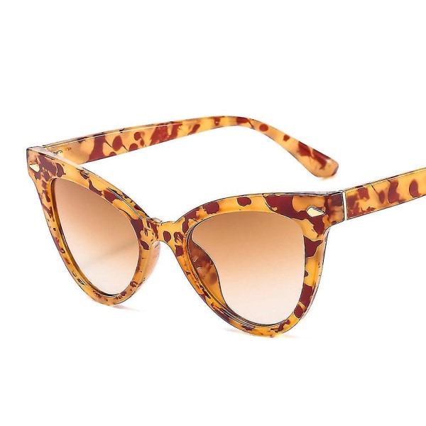 Solbriller Cat Eye Form Farve Mønster Solbriller Ris Negle Dekoration Cl Dame Solbriller Trend C1 black frame