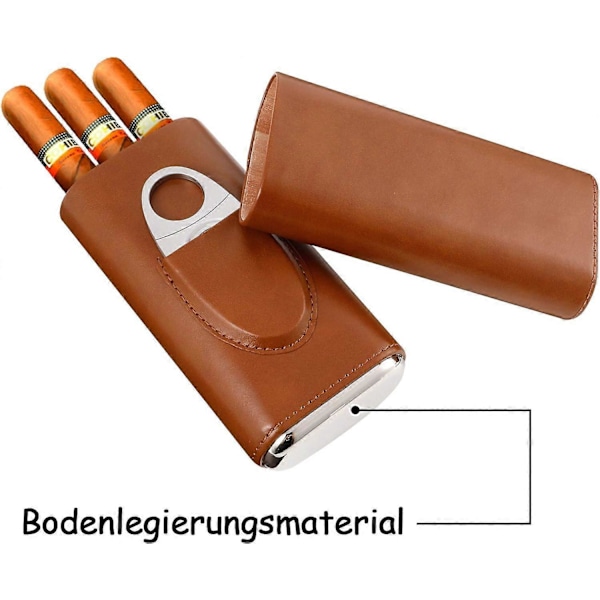 2025 Ny present till far, humidor med 3 cigarrer, läderhumidor med cigarrskärare, portabel humidor och ciga