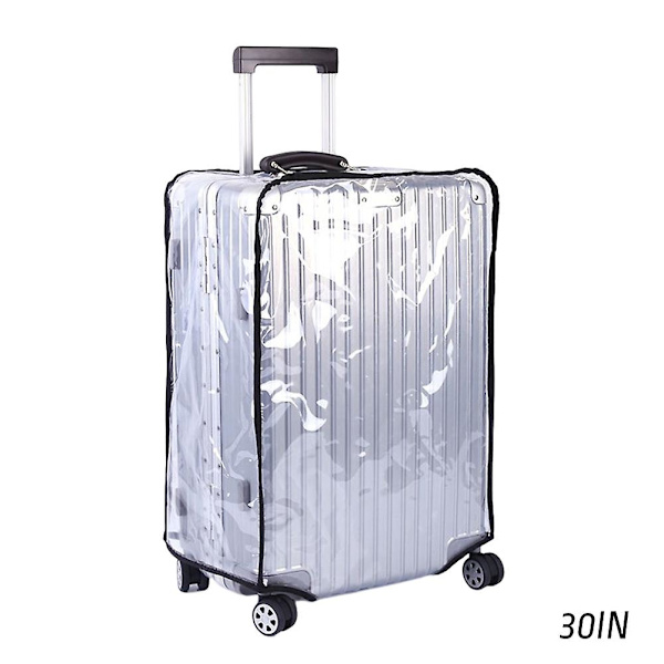 Gjennomsiktig PVC bagasjedeksel Full Cover Vanntett koffertbeskytter Slitasjebestandig bagasjedeksel 30 Inches