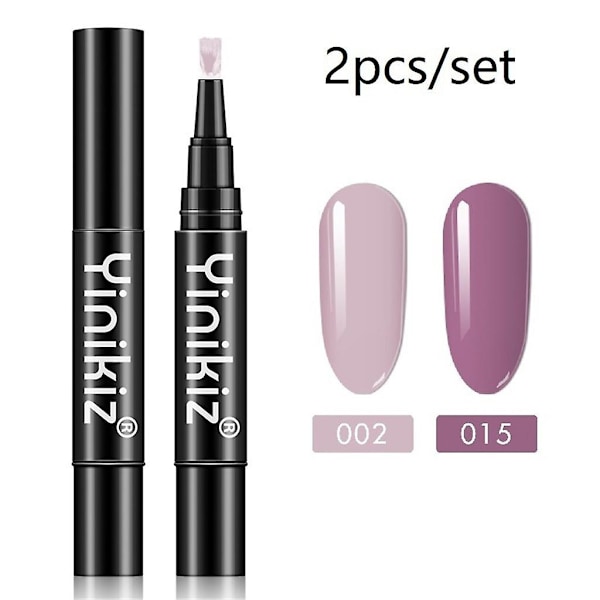 2 st nyaste 3 i 1 nagellackspenna glitter ett steg nagelgel 15 färger 100 ml 5Set