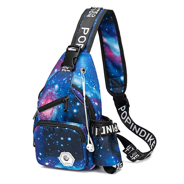 2024 Ny herre brystveske Casual Student Messenger Bag Liten Ryggsekk Mote Trend Utendørs kvinners skulderpose Fantasy Starry Sky Comfort Edition