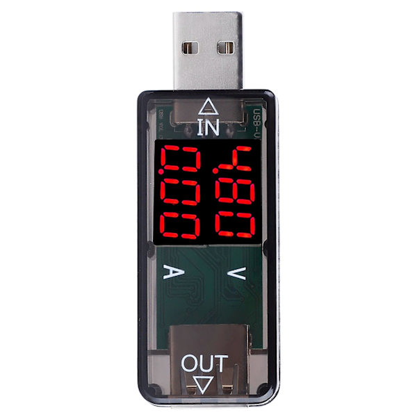 USB-testare Färg LCD Voltmeter Ammeter Multimeter Laddare Ström Mätare