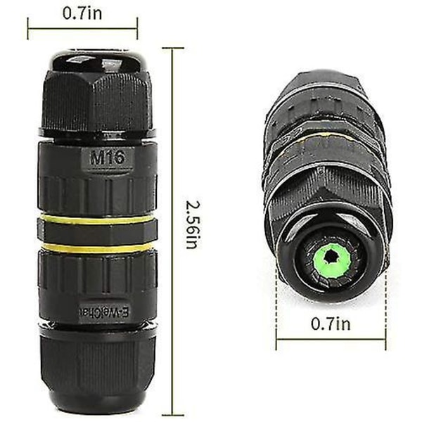 Vandtæt forbindelsesboks/ 3 stk. Ip68 vandtæt kabelforbindelse/ekstern kappeforbindelse/maks. ?10mm