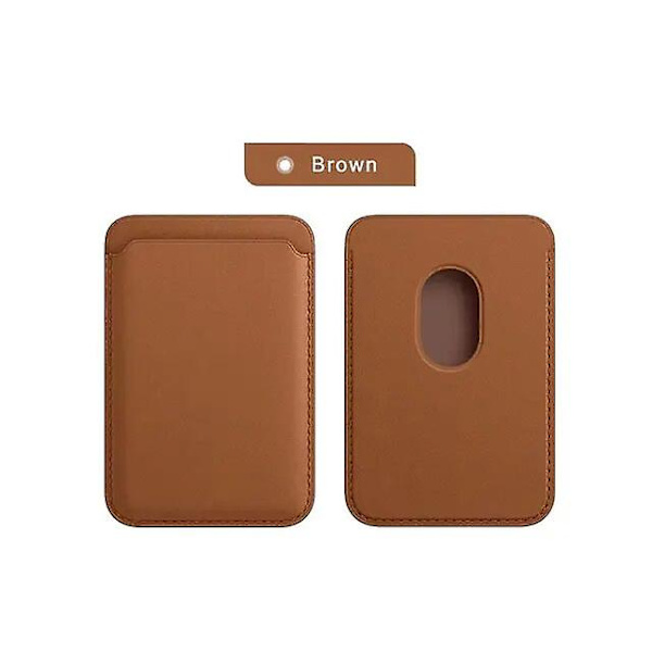Jaster MagSafe Wallet Læder Kompatibel Til Iphone 14 13 12 11 Pro Max Xr Xs Max 7 8 Plus RFID Kort Holder Med MagSafe Magnet Brown