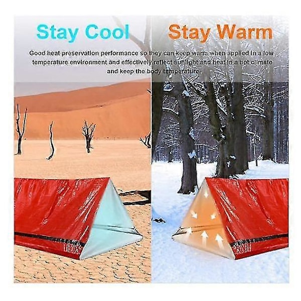 Nödsovsäck Överlevnadssäck Termisk Sovsäck Camping Orange