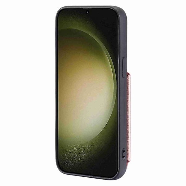 Samsung Galaxy S23 Ultra 5g -vetoketjulla varustettu RFID-matkapuhelinkotelo Rose Gold
