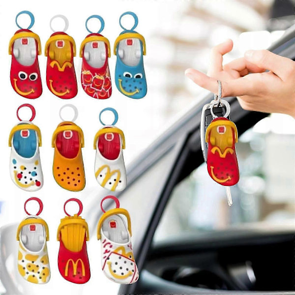 2024 McDonald's Mini Crocs Nøglering Happy Meal Legetøj Komplette Søde Mini Nøglering color8