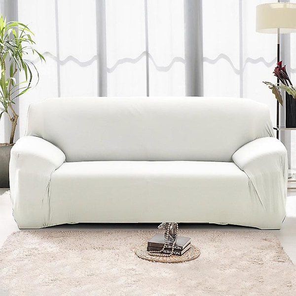 3-sits soffa överdrag stretch överdrag elastiskt tyg soffa skydd passform White