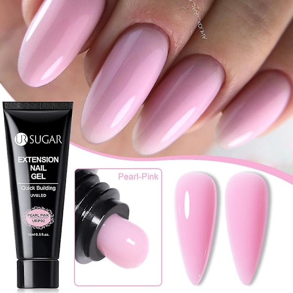 UR SUGAR 15ml Förlängning Nagel Gel Polish Kamouflage Nude Rosa Semi Permanent UV Hård Gel Naglar Finger Förlängning Akryl Lack URN017