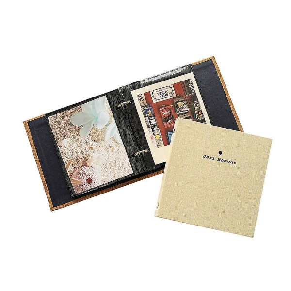 50 fickor Cover Instax Wide Album 3,5x5 fotoalbum för Fuji Instax Wide 210, Instax Wide 300, 5 tums foton (kaffe) Coffee