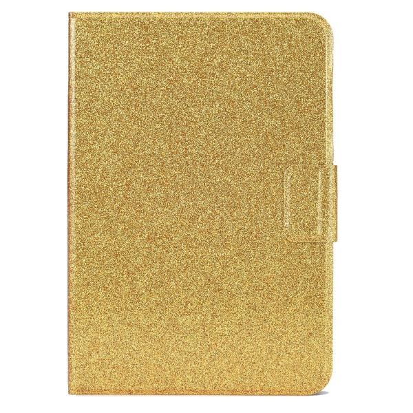 For iPad 10.9 (2022) / iPad 10. generation Glittery Sparkly Folio Tablet Case PU Læder Magnetisk Lås Beskyttende Cover med Stativ Kort Holder Gold