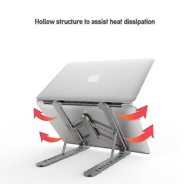 Bærbar computer stand til skrivebord, justerbar bærbar computer stand til skrivebord, ergonomisk computer stand WHITE
