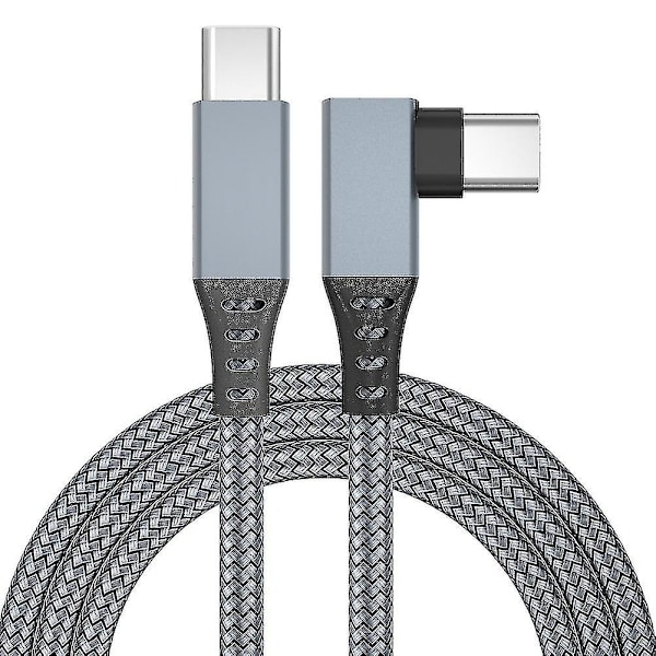 Link-kaapeli Oculus Quest 2:lle, nopea lataus ja tietokoneen tiedonsiirto Usb C 3.2 Gen1 5gbps Pd -siirtolaturikaapeli Vr-kuulokemikrofonin linkkikaapeli  Stcyv Grey 5M