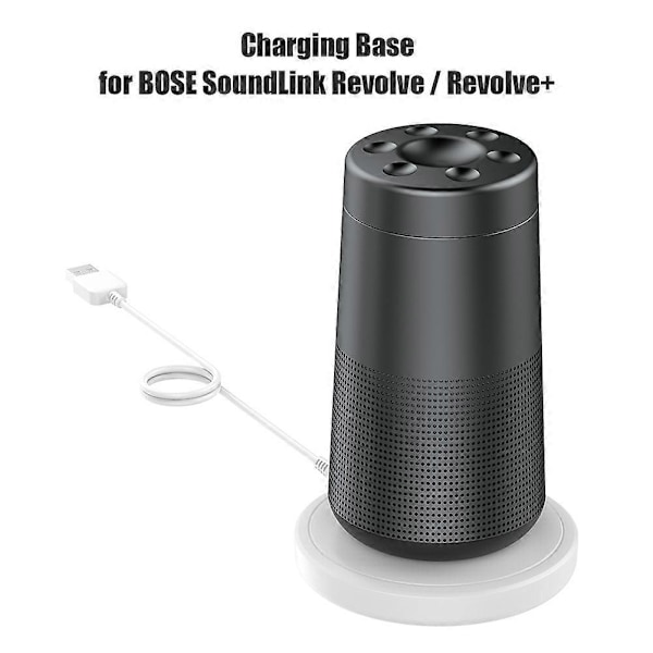 ABS Stativ for lading på skrivebordet, ladestasjon for Bose Soundlink Revolve/Revolve+ Bluetooth-høyttalertilbehør Black