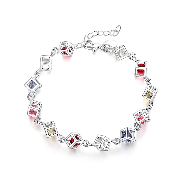 Färgglatt Rubiks Kub Armband