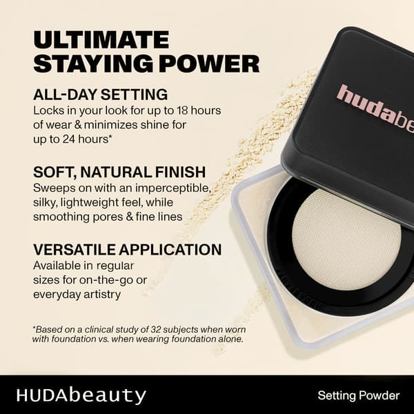 Huda Beauty Setting Powder - Til lys, let, medium og lys hudfarve MINI CHERRY BLOSSOM CAKE