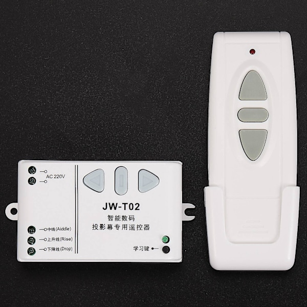 -T02 Trådløs fjernkontroll +315Mhz Front Controller for elektriske projektorlerret Elektrisk Curta