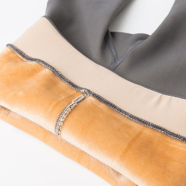 Talvinen lämmin fleece-sukkahousu vuorattu luonnollinen ihonvärinen leggings slim Gray Skin With Feet 200g