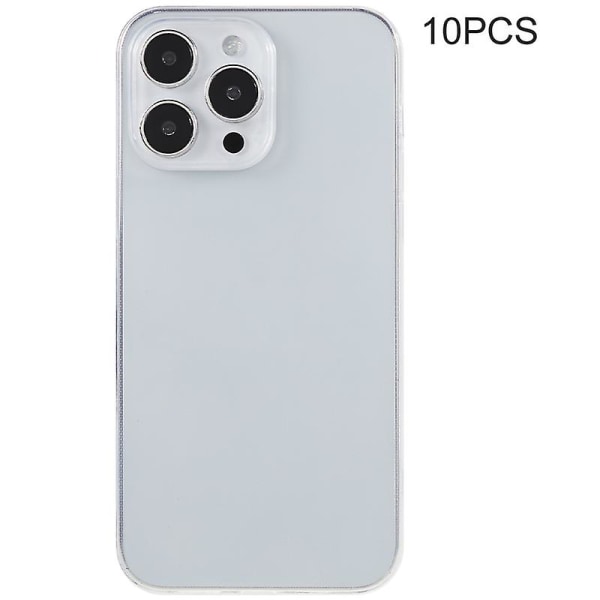 10 stk. Telefon TPU-deksel for iPhone 12 / 12 Pro, Vannmerkefri 0,8 mm Ultra-tynt gjennomsiktig telefondeksel