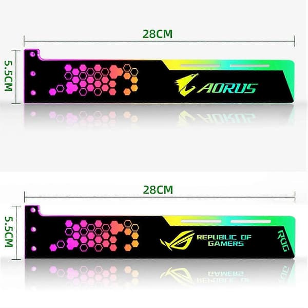 RGB LED GPU-beslag til PC - Lysende struktur til gaming-entusiaster