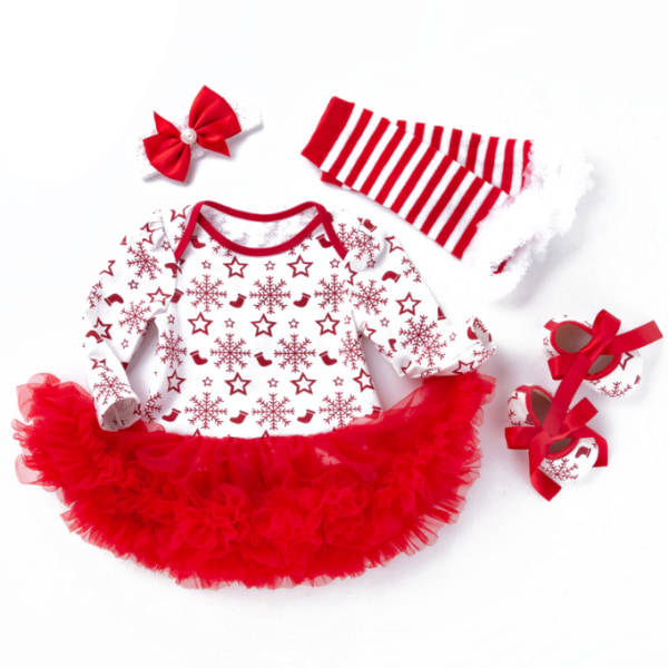 Baby Girls Christmas Outfits Kläder white 59