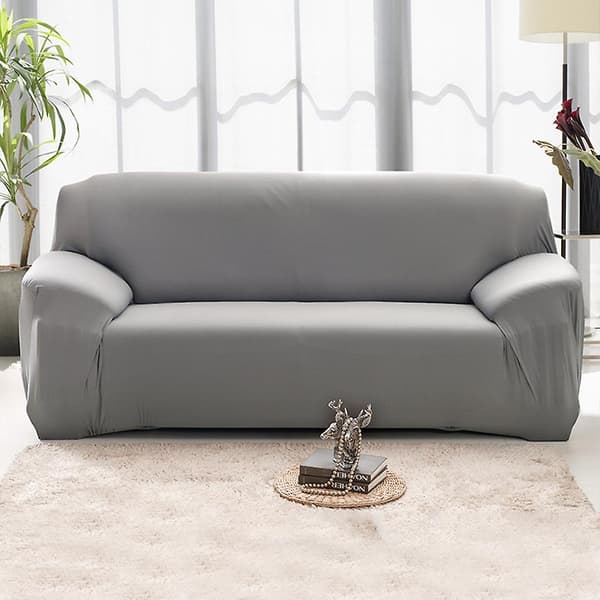 3-sits soffa överdrag stretch överdrag elastiskt tyg soffa skydd passform Gray