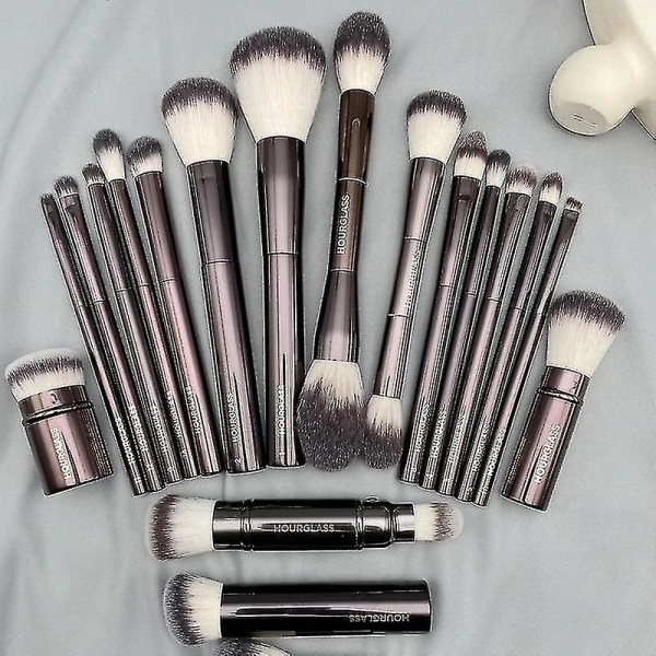 Timeglass Full Series Makeup Brush Blush Powder Contour Foundation Concealer Makeup Brush Eye Shadow Smudge Eyeliner Makeup Tool HG Small double head