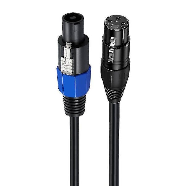 Speakon-XLR-kaapeli, Speakon-urosliitin XLR-3-naarasliittimeen, kaiuttimen jatkokaapeli, mikrofonijohto kierrelukolla