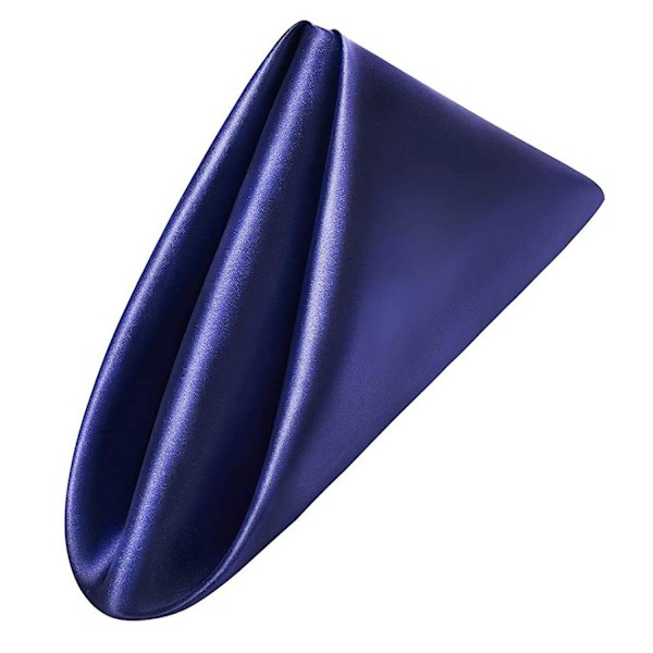 Middagsservett Mjuk Textur Touch Elegant Satin Matsalsbord Dekorera Lunch Servett Handduk Blue