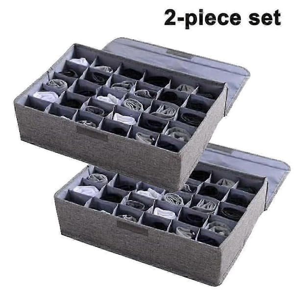 Pladsbesparende 2-delt foldbar skuffeorganisator til små accessories