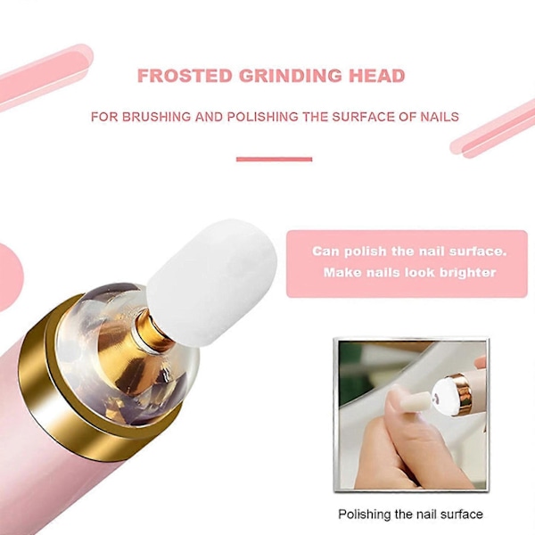 Portabel Elektrisk Nagelfilverktygssats Akryl Manikyr Penna Pedikyr Maskin, 100% Ny Pink