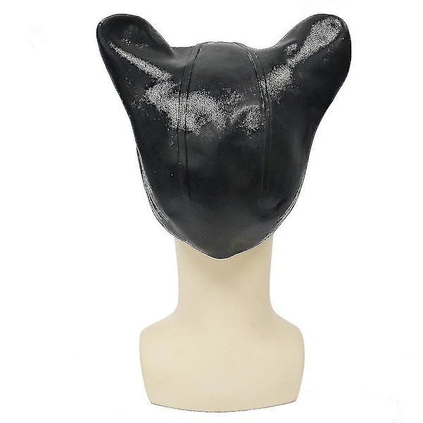 Halloween festklänning Svart halv ansikte Sexig Catwoman huvud
