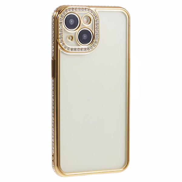 Beskyttende deksel med rhinestones til iPhone 14 - TPU-slank telefondeksel Gold