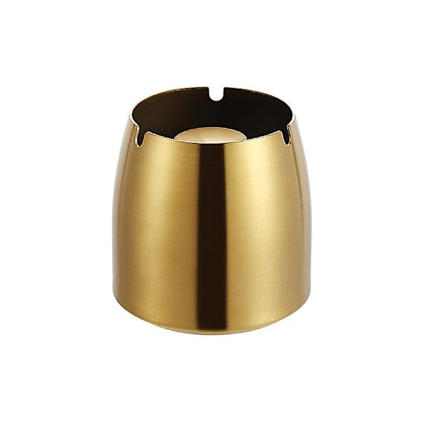 Askkopp i rostfritt stål, stor, rund, för hotell och hushåll, med guldlock och höjd Classical copper Medium