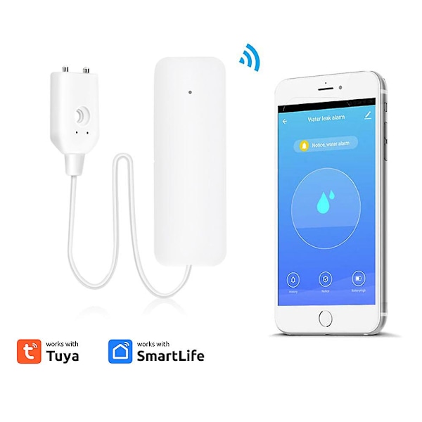 1-3x Smart Wifi Vandlækagesensor Oversvømmelses Tuya Lækageniveau Overflow Detektor Alarm 3PCS