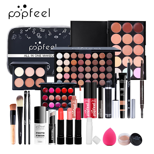 POPFEEL Makeup-set för Nybörjare, Makeup för Flickor KIT003 24pcs