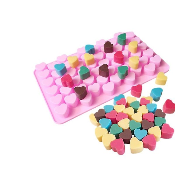 1pc Chocolate/jelly Mold With Heart - Pink